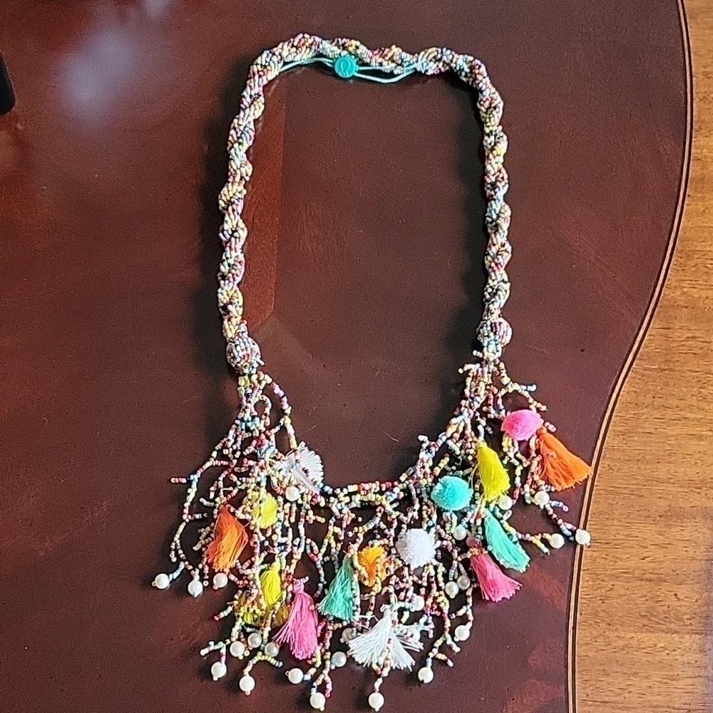 Multicolor Bead Long Necklace